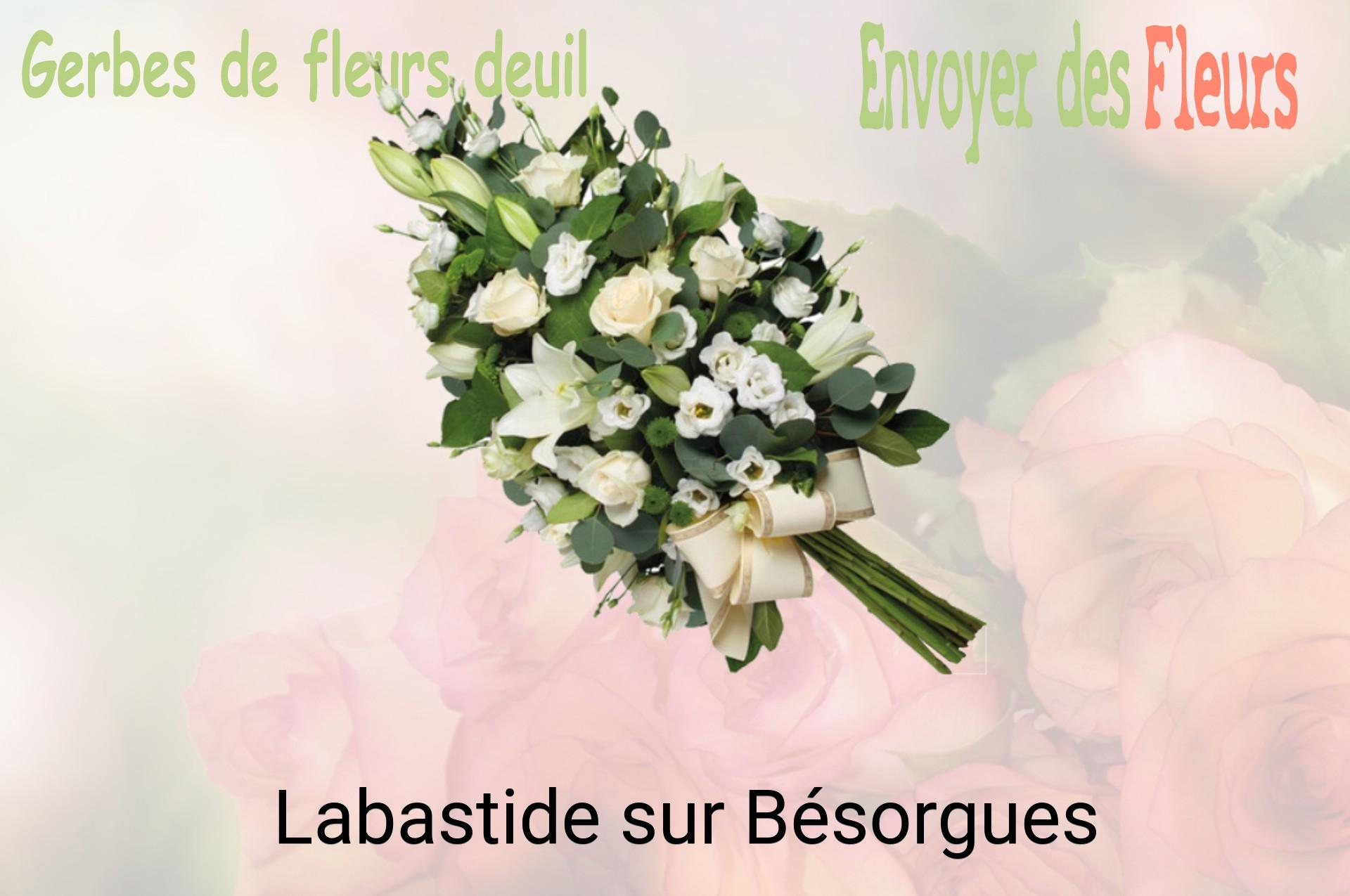 Gerbe de fleurs de deuil livrée à Labastide-sur-Bésorgues